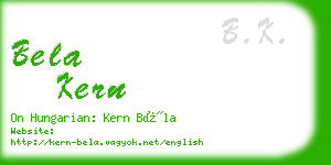 bela kern business card